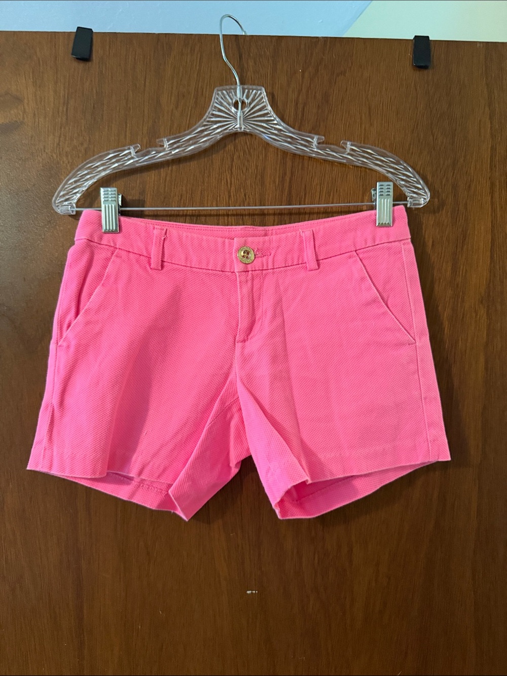 Lily Pulitzer Pink Casual Cotton-Blend Shorts
